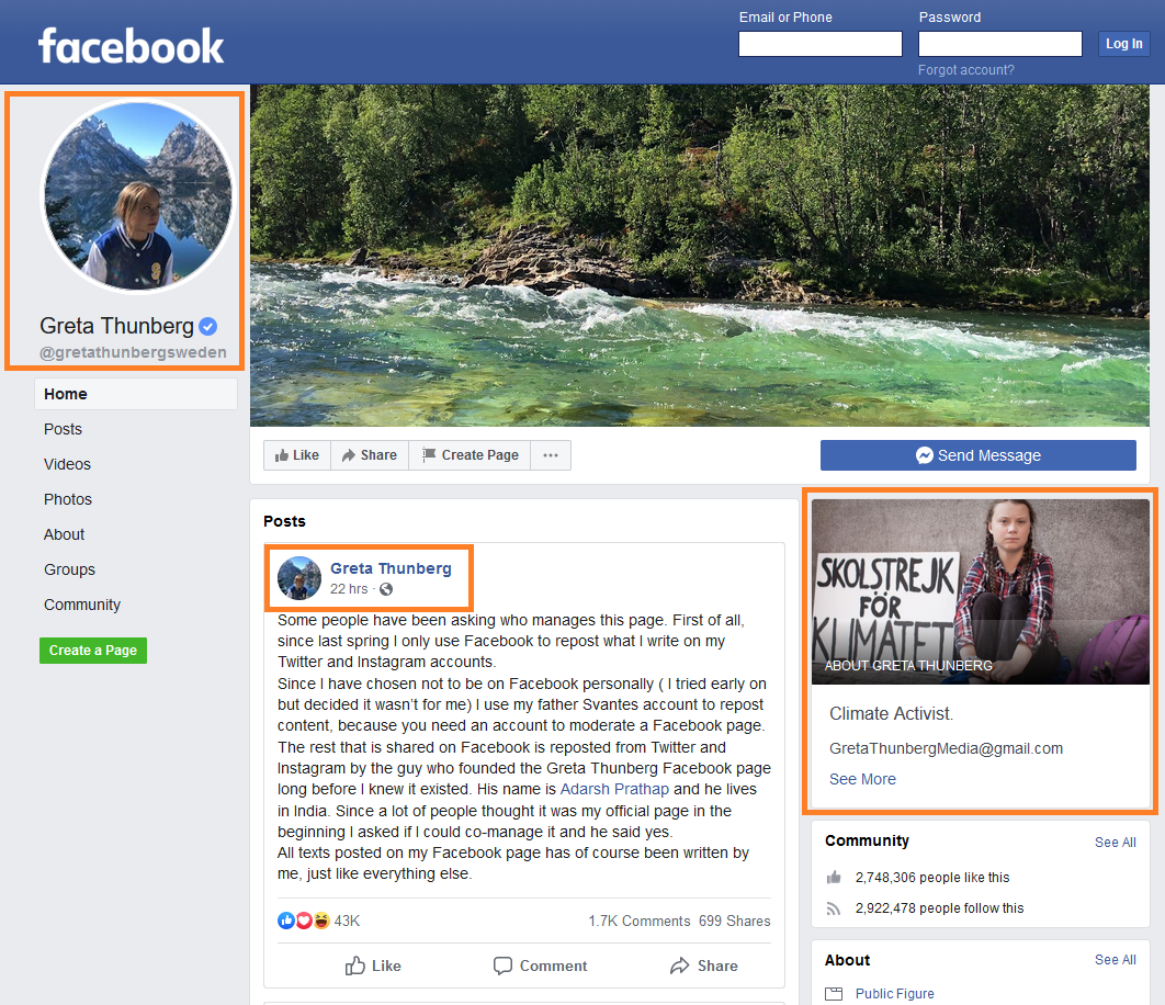 Facebook Glitch Reveals Greta Thunburg’s Father Posting As Teenage Climate Activist ...1062 x 916